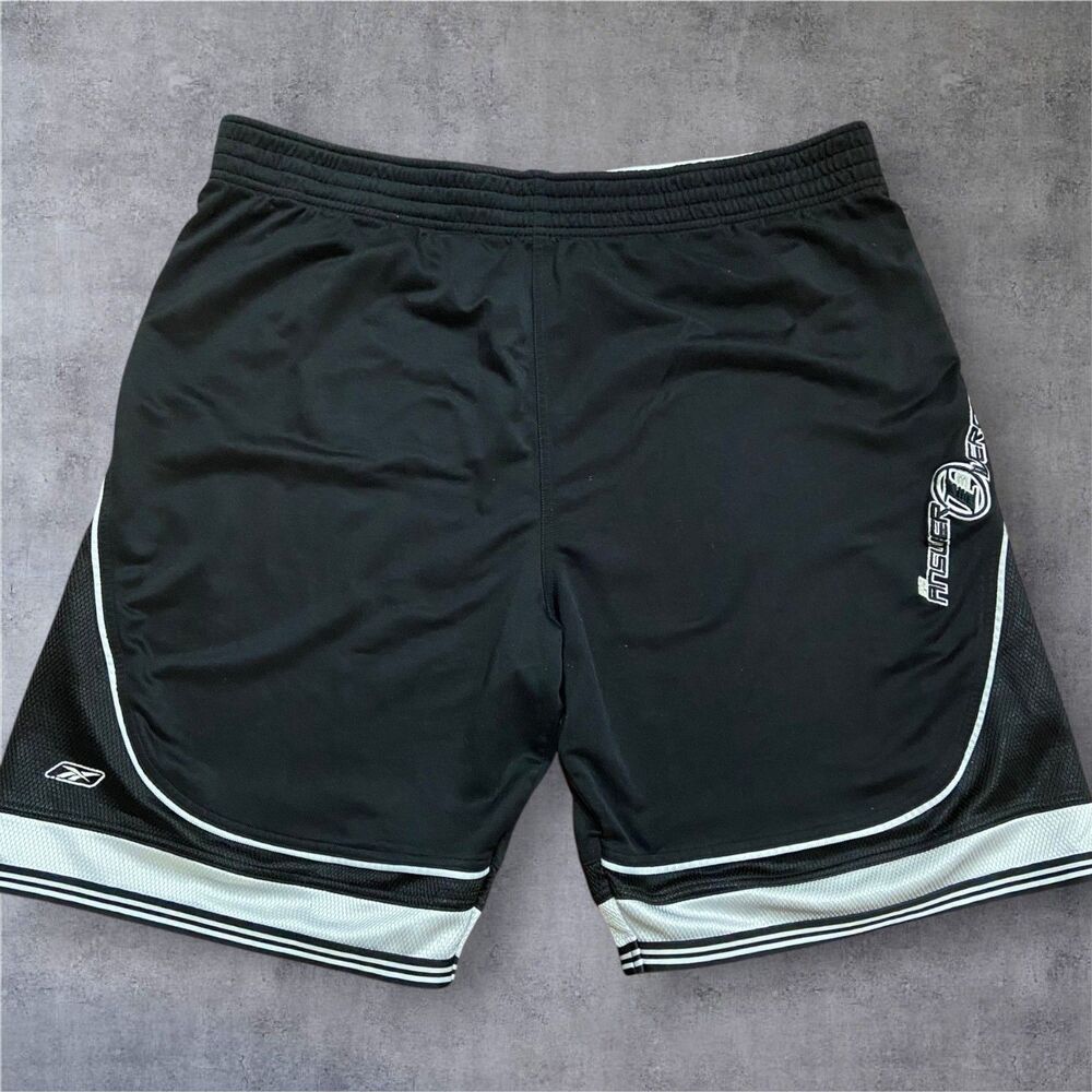 Reebok Allen Iverson The Answer Vintage Black Gray Basketball Shorts Men's 2XL